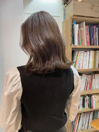 ミディアム カラー ブリーチなしカラー/ 髪質改善/寺門束のヘアスタイル