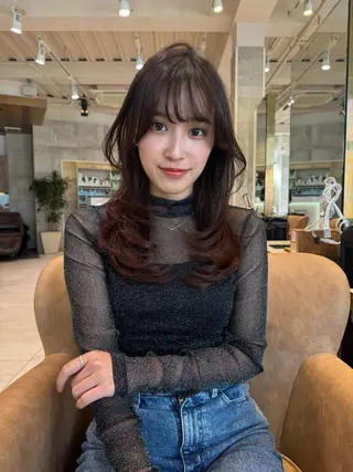 ロング カラー パーマ ヘアアレンジ 【くせ毛解消】縮毛 髪質改善✨たくみ✨のヘアスタイル