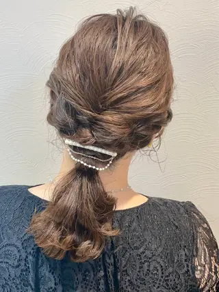 セミロング ヘアアレンジ GOTODAY SHAiRE SALON所属・札幌 ヘアアレンジ 🍎 タナカセリナのヘアスタイル
