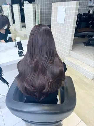 セミロング カラー ヘアアレンジ 韓国トレンドの 達人♡のヘアスタイル
