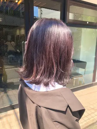 ミディアム カラー ♱地雷カラー♱ウルフ ♱ 藍衣 ♱のヘアスタイル