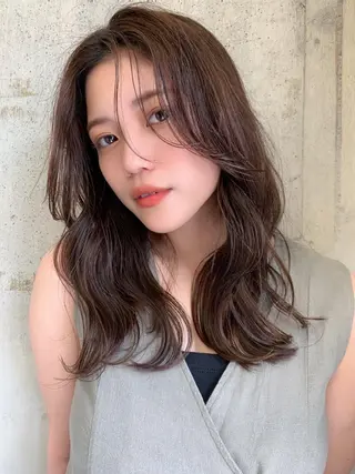 セミロング 韓国ヘア/髪質改善 /Harunaのヘアスタイル