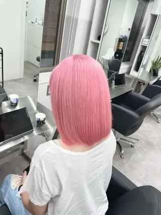 ショート カラー ヘアアレンジ ⭐️柏木皇気ブリーチ ムラ修正/他店直しのヘアスタイル