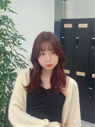 セミロング カラー 韓国風メンズヘア💫 ツイスパ💫saraのヘアスタイル