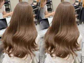 ロング カラー ケアブリーチ 韓国レイヤーKYONのヘアスタイル