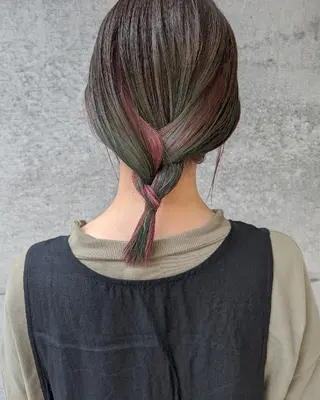 ミディアム カラー ヘアアレンジ 南堀江 möwen ( メーヴェ )所属・mowen RUIのヘアスタイル