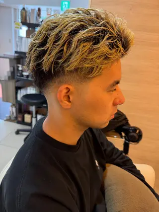 ショート カラー メンズ 💎髪質改善💎 💈フェード💈津村のヘアスタイル