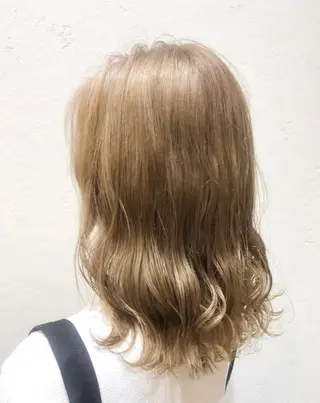 セミロング カラー 齋藤 結愛のヘアスタイル