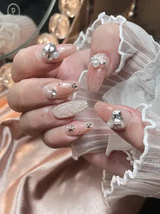 ネイル 23時まで❤︎韓国、 ワンホンネイルのネイルデザイン