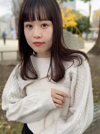 セミロング ヘアアレンジ 田中 あやなのヘアスタイル