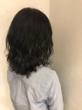 ミディアム カラー bococa りんのヘアスタイル