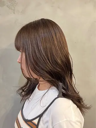 セミロング カラー 似合わせカット 🌿‬しゃらのヘアスタイル