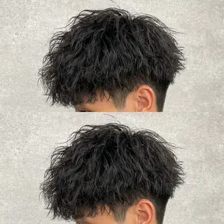 ショート カラー パーマ ヘアアレンジ メンズ キッズ 🔥メンズパーマ🔥 菅原楓のヘアスタイル