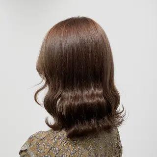 ミディアム カラー ヘアアレンジ キヨミ 韓国レイヤーカットのヘアスタイル
