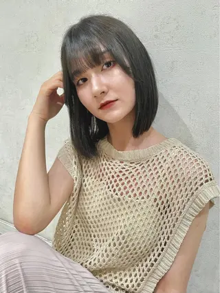 ミディアム カラー カラー/レイヤー/ 髪質改善/PAAQのヘアスタイル