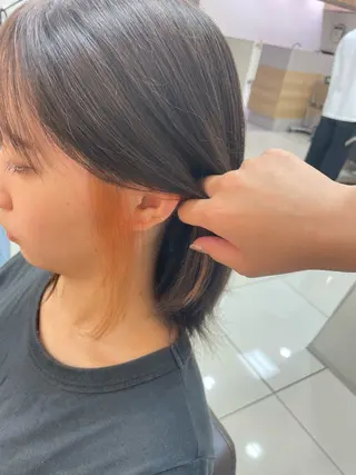 ミディアム カラー 鎌倉/アレンジ/暗髪 /髪質改善/ ユキミのヘアスタイル