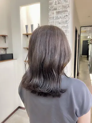 ミディアム カラー 🤍FLEAR 白濱 かえで🎀.⋆のヘアスタイル