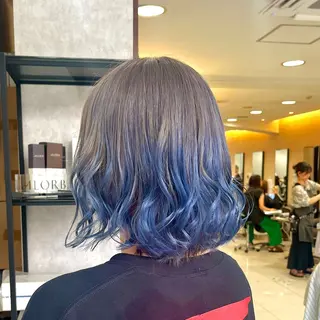 ミディアム 艶髪ブリーチカラー 💗manaka💗のヘアスタイル