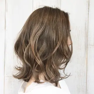 ミディアム カラー hair resort terrasse所属・長尾 圭のヘアスタイル