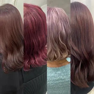 ミディアム カラー ヘアアレンジ 艶 ケアブリーチ 🎀🩵RISAのヘアスタイル