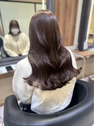 ロング カラー 赤み消しカラー🌱 YUZUKI🫧のヘアスタイル