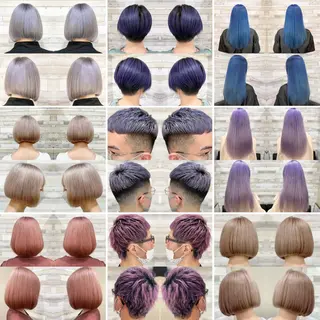 ショート カラー "PEPPU "所属・派手髪、ハイトーン ショートヘアShinのヘアスタイル