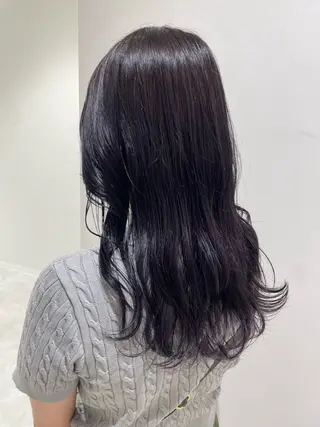 セミロング カラー 🧁艶カラー /アレンジ🎀くるみのヘアスタイル