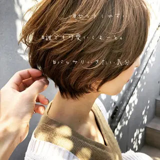 ショート ショート/ボブ/ パーマ/柏原良亮のヘアスタイル