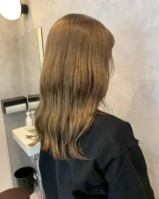 ロング 透明感/ブリーチ縮毛 /髪質改善/星野純一のヘアスタイル