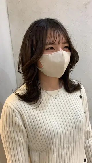 セミロング カラー ima所属・メンズヘア特化 ニヘイのヘアスタイル