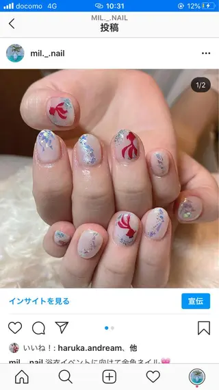 ネイル ﾐﾙﾌｨｰﾕ /Tomoeのネイルデザイン