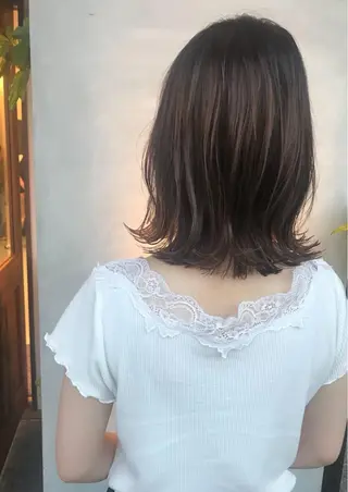 ミディアム カラー ヘアアレンジ glad hairのヘアスタイル