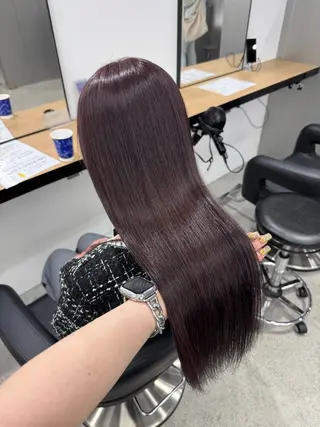 ロング カラー 暗髪🩶ラベンダー/ ブルー/ユウナ🤍のヘアスタイル