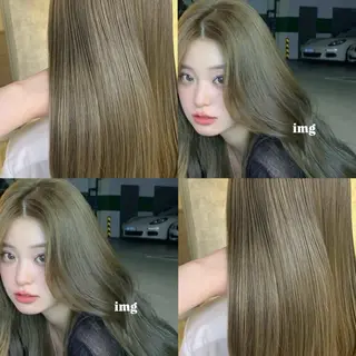ロング ぱつっとボブ/Wカラ ー/ことこ🍒のヘアスタイル