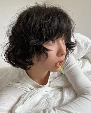 ショート パーマ kakeru ショート、ボブパーマのヘアスタイル