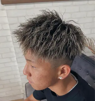 ショート パーマ メンズ men's  by  cocoterrace所属・込山 来実 | メンズのヘアスタイル