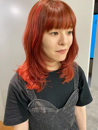 セミロング カラー ウルフカットモデル 🧃Shionのヘアスタイル