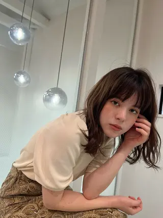 カラー rina/レイヤー ／メンズカットのヘアスタイル