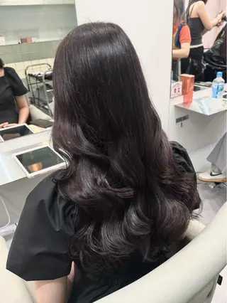 ロング カラー 顔周りカット/ボブ/ ツヤ髪/coconaのヘアスタイル