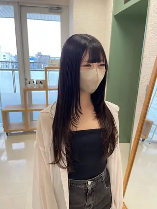 ロング 透明感ワンカラー 🎀髪質改善/AOのヘアスタイル