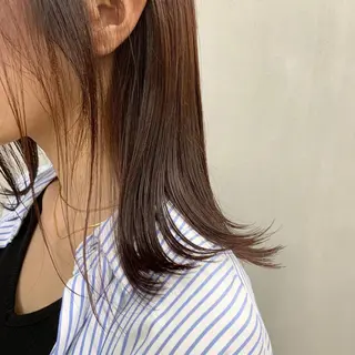 ミディアム カラー 🌱小顔魅せカット 透明感カラー/泉綺のヘアスタイル