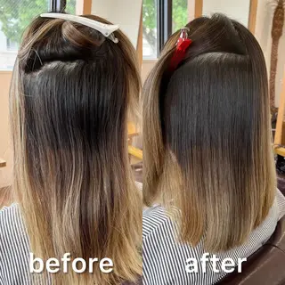 ミディアム パーマ KIZU 髪質改善 オカルト怪談のヘアスタイル