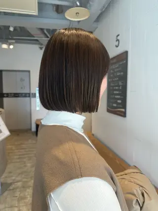 ミディアム 🌷モア 🌷暖色カラー・ボブのヘアスタイル