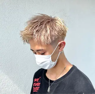 ショート カラー メンズ 湘南のパーマ職人 🔥清水琉葵🔥のヘアスタイル