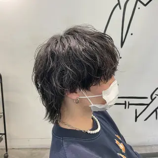 ミディアム パーマ メンズ メンズ特化美容師/ 藤戸 椋のヘアスタイル