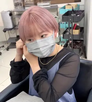 ショート レイヤー×ツヤカラー 渋谷/kougaのヘアスタイル