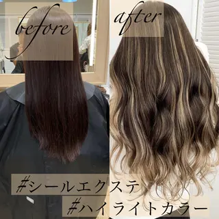 ロング カラー ヘアアレンジ TATSUYA アートディレクターのヘアスタイル