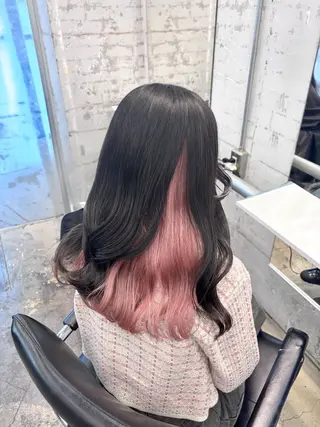 ミディアム カラー ヘアアレンジ 🥀ブリーチ× エクステ🥀あかりのヘアスタイル