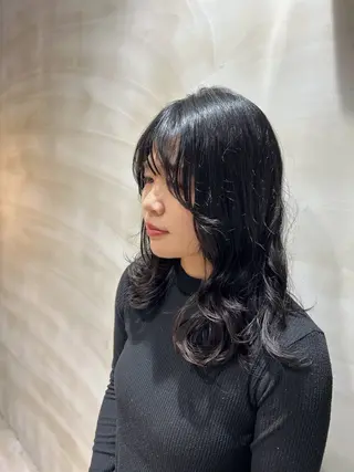 セミロング 透明感カラー 暖色shihoのヘアスタイル