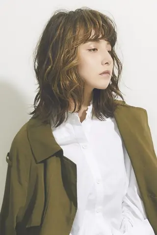 セミロング パーマ 橋口 晃典のヘアスタイル